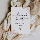 Invitation L'amour est doux Signet imprimable, Mariage Rose
