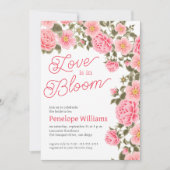 INVITATION L'AMOUR EST EN BLOOM ASSEZ ROSE ROSES SAUVAGES (Devant)