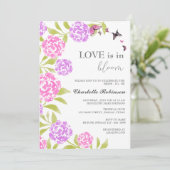 Invitation L'Amour Est En Fête des mariées De Fleur (Debout devant)