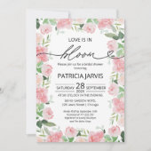 Invitation L'Amour Est En Fête des mariées Fleurie Blush Flor (Devant)