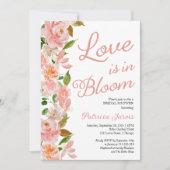 Invitation L'Amour Est En Fête des mariées Fleurie Blush Flor (Devant)