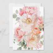 Invitation L'Amour Est En Fête des mariées Fleurie Blush Flor (Dos)