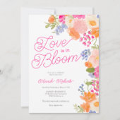 Invitation L'amour est en fleur belle douche de nuptiale fleu (Devant)