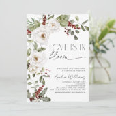 Invitation L'amour est en Fleur Blanche Fleur Blanc Pine Hive (Debout devant)