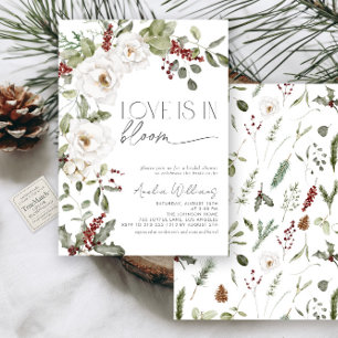 Invitation L'amour est en Fleur Blanche Fleur Blanc Pine Hive