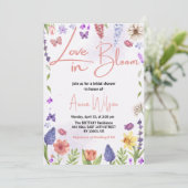 Invitation l'amour est en fleur brunch et bulle douche nuptia (Debout devant)