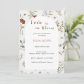 Invitation l'amour est en fleur de boho de douche nuptiale fl (Debout devant)