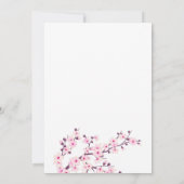 Invitation L'Amour Est En Fleur | Fête des mariées cerise en  (Dos)
