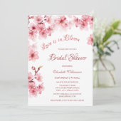 Invitation L'Amour Est En Fleur | Fête des mariées cerise en  (Debout devant)
