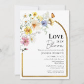 Invitation L'amour est en fleur | Fête des mariées fleur sauv (Devant)