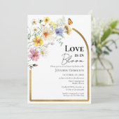 Invitation L'amour est en fleur | Fête des mariées fleur sauv (Debout devant)