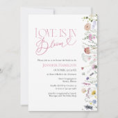 Invitation L'amour est en fleur | Fête des mariées fleur sauv (Devant)
