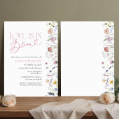 Invitation L'amour est en fleur | Fête des mariées fleur sauv