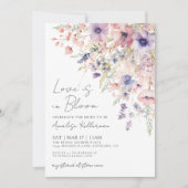 Invitation L'Amour Est En Fleur Fleur sauvage Fête des mariée (Devant)