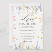 Invitation L'amour est en fleur Fleur sauvage Fête des mariée (Devant)