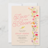 Invitation L'amour est en fleur fleur sauvage fleurie douche (Devant)