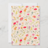 Invitation L'amour est en fleur fleur sauvage fleurie douche (Dos)