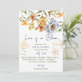 Invitation L'amour est en fleur fleur sauvage nuptiale douche (Debout devant)