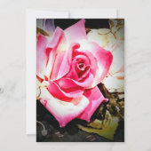 Invitation L'amour est en fleur Photo/Mariage Rose (Dos)