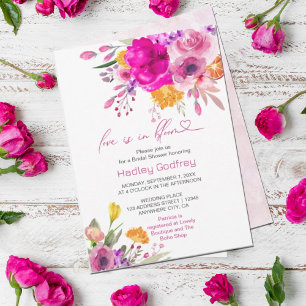 Invitation L'Amour Est En Fleur Ressort Fleur sauvage color