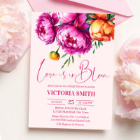 L'amour est en fleur rose pivoines douche nuptiale
