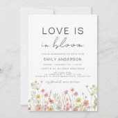Invitation L'amour est en Fleur sauvage de fleurs Fête des ma (Devant)