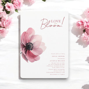 Invitation L'amour est en fleur une douche nuptiale fleurie m