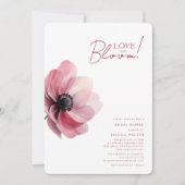 Invitation L'amour est en fleur une douche nuptiale fleurie m (Devant)