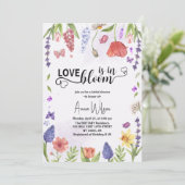 Invitation l'amour est en fleur violet fleur sauvage douche n (Debout devant)