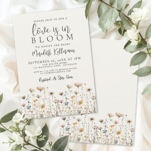 Invitation L'amour est en fleurs : Baby Shower Champêtre pour