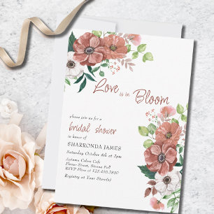 Invitation L'amour est en fleurs Fête de douche de mariée Aut