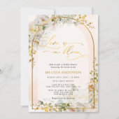 Invitation L'amour est en fleurs Fête de douche de mariée aux (Devant)