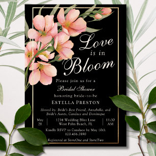 Invitation L'amour est en fleurs Fête de mariage à thème Fleu