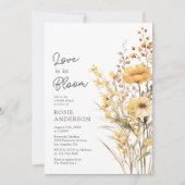 Invitation L'amour est en fleurs Fête de mariage champêtre (Devant)