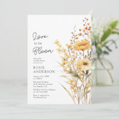 Invitation L'amour est en fleurs Fête de mariage champêtre (Debout devant)