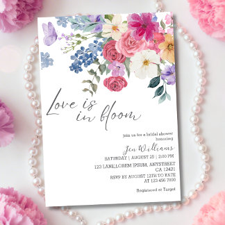 Invitation L'amour est en fleurs, fête de mariage printanière