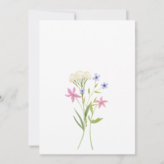 Invitation L'amour est en fleurs fleurs sauvages de douche nu (Dos)