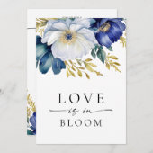 Invitation L'amour est en fleurs Floral Bridal Shower Invitat (Devant / Derrière)