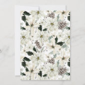 Invitation L'amour est en fleurs hiver Poinsettia Fleurs (Dos)