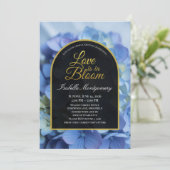 Invitation L'amour est en fleurs Hydrangea Bleu Délicat (Debout devant)