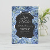 Invitation L'amour est en fleurs, Hydrangea Bleu Esthétique (Debout devant)