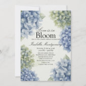 Invitation L'amour est en fleurs Hydrangea Bleu Rustique de P (Devant)