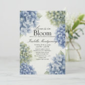 Invitation L'amour est en fleurs Hydrangea Bleu Rustique de P (Debout devant)