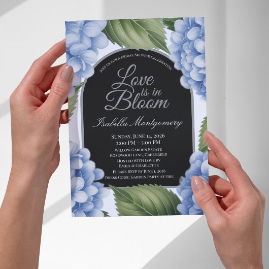 Invitation L'Amour est en fleurs, hydrangea unique pour la do