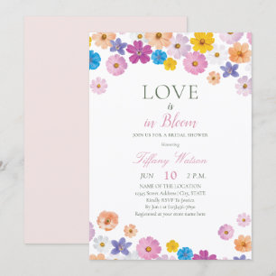 Invitation L'amour est en fleurs Jardin de fleurs sauvages Ba