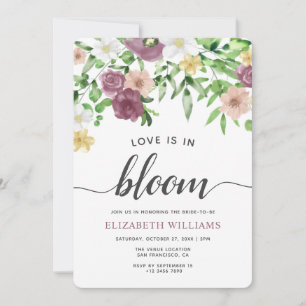 Invitation L'amour est en fleurs Jardin de fleurs sauvages Ba