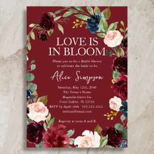 Invitation L'amour est en fleurs Jardin Fleur Mariage Shower