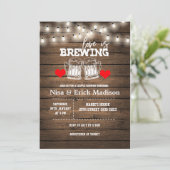 Invitation L'amour est en train de brasser la Fête des mariée (Debout devant)