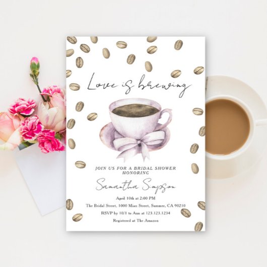 Invitation L'amour est en train de brasser la Fête des mariée