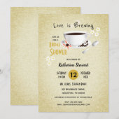 Invitation L'Amour Est En Train De Brûler La Mariée De Café (Devant / Derrière)